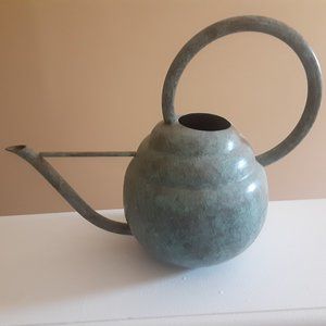 Decorative metal watering can